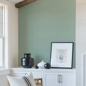 Moroccan Green Sisal Texture Wallpaper