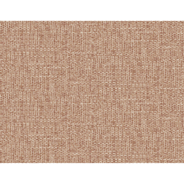Snuggle Coral Woven Texture Wallpaper