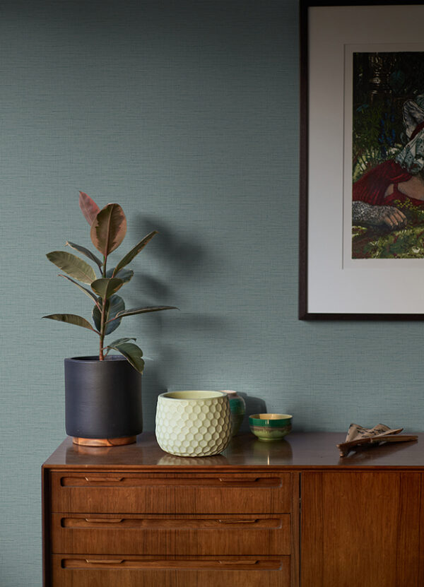Salamander Light Blue Woven Wallpaper - Image 3