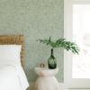 Aldabra Green Textured Geometric Wallpaper - Image 3