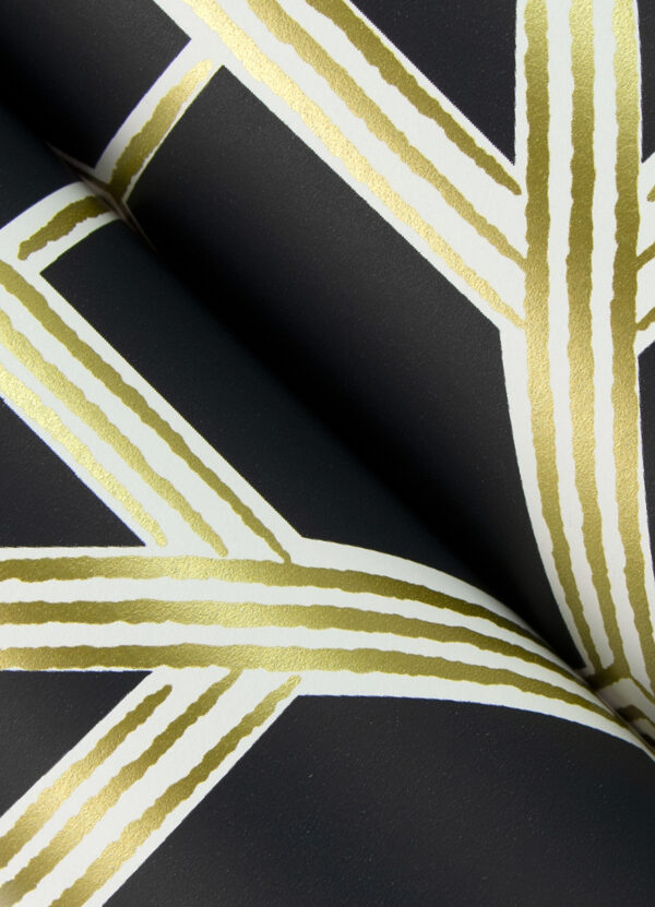 Livia Black Trellis Wallpaper - Image 3