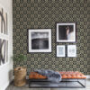 Livia Black Trellis Wallpaper - Image 4