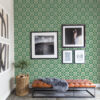 Livia Green Trellis Wallpaper - Image 4
