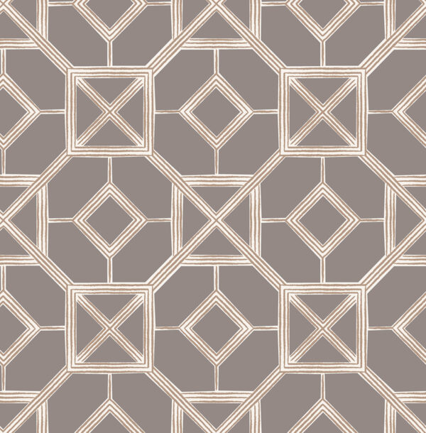 Livia Mauve Trellis Wallpaper