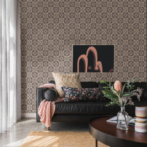 Livia Mauve Trellis Wallpaper