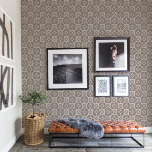 Livia Mauve Trellis Wallpaper