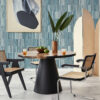 Sabah Teal Stripe Wallpaper - Image 2