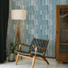 Sabah Teal Stripe Wallpaper - Image 3