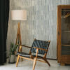 Sabah Slate Stripe Wallpaper - Image 3