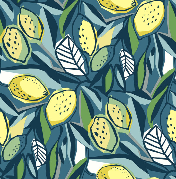 Meyer Blue Citrus Wallpaper