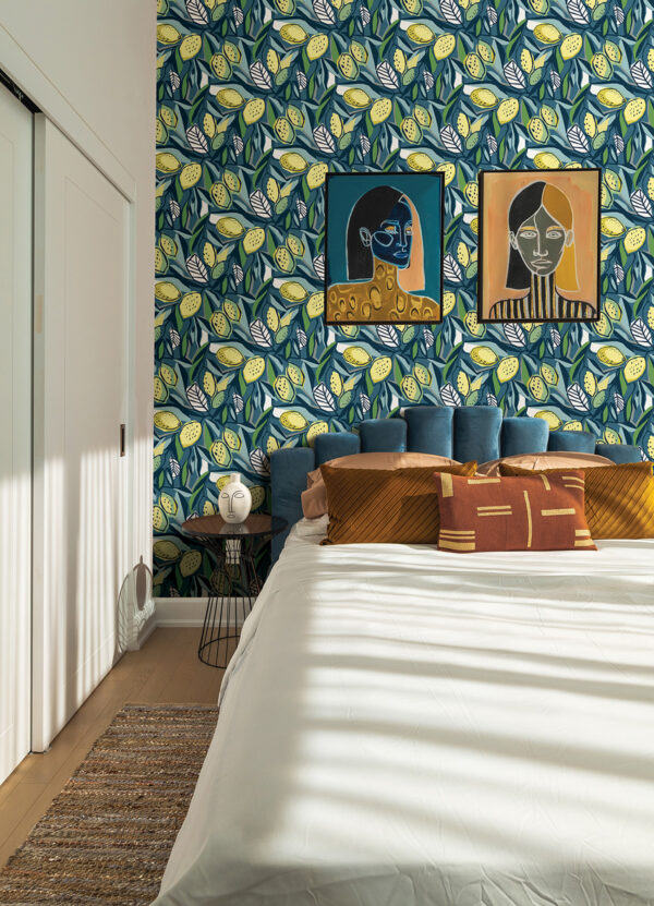 Meyer Blue Citrus Wallpaper - Image 2