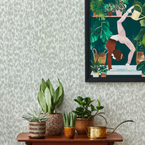 Flavia Grey Animal Print Wallpaper
