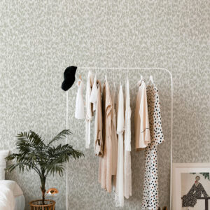 Flavia Grey Animal Print Wallpaper