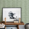 Zia Green Basketweave Wallpaper - Image 3