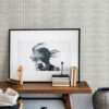 Zia Grey Basketweave Wallpaper - Image 3