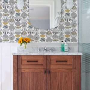Mahe Grey Mod Geometric Wallpaper