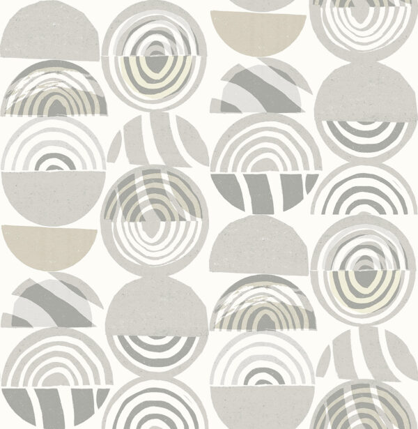 Mahe Light Grey Mod Geometric Wallpaper