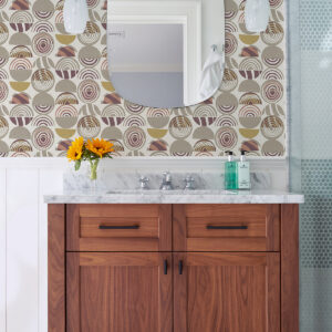 Mahe Plum Mod Geometric Wallpaper
