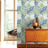 Praslin Sky Blue Botanical Wallpaper - Image 2