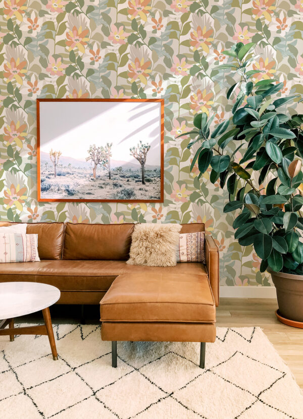 Koko Taupe Floral Wallpaper - Image 2