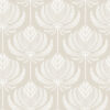Palmier Light Grey Lotus Fan Wallpaper