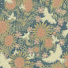 0064835 dromma teal songbirds and sunflowers wallpaper