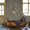0064840 vaxa slate rabbits rosehips wallpaper