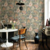 0064843 vaxa slate rabbits rosehips wallpaper