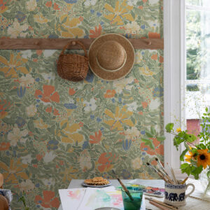 Midsommar Sage Floral Medley Wallpaper