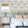 Britt Multicolor Embroidered Damask Wallpaper - Image 3