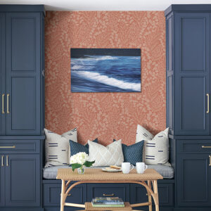 Elin Coral Berry Botanical Wallpaper