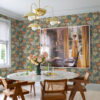 Karina Teal Wildflower Garden Wallpaper - Image 3