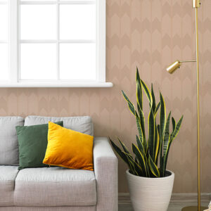 Nyle Blush Chevron Stripes Wallpaper