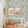 Juni Teal Abstract Tulips Wallpaper - Image 3