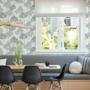 Lykke Blue Textured Tree Wallpaper