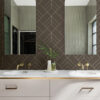 Sander Chocolate Geometric Wallpaper - Image 3