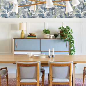 Fika Blue Blissful Birds & Blooms Wallpaper
