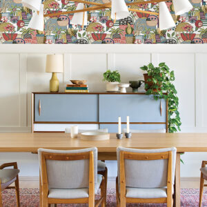 Fika Plum Blissful Birds & Blooms Wallpaper