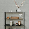 Malin Light Grey Faux Grasscloth Wallpaper - Image 2