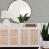 Malin Light Grey Faux Grasscloth Wallpaper - Image 3