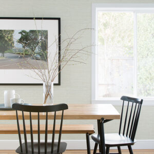 Agave Light Grey Faux Grasscloth Wallpaper