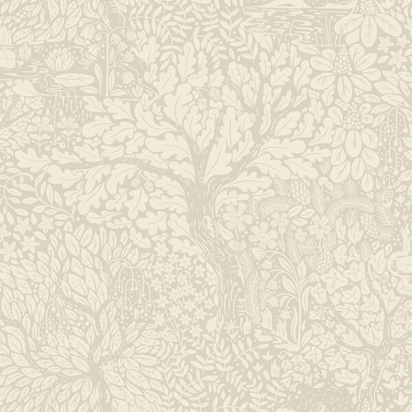 Olle Taupe Forest Sanctuary Wallpaper