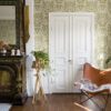Berit Olive Floral Crest Wallpaper - Image 2