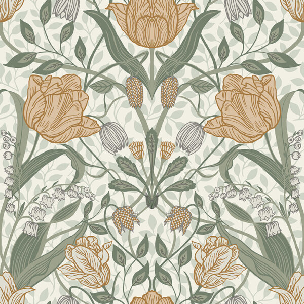 Fillippa Green Tulip Wallpaper