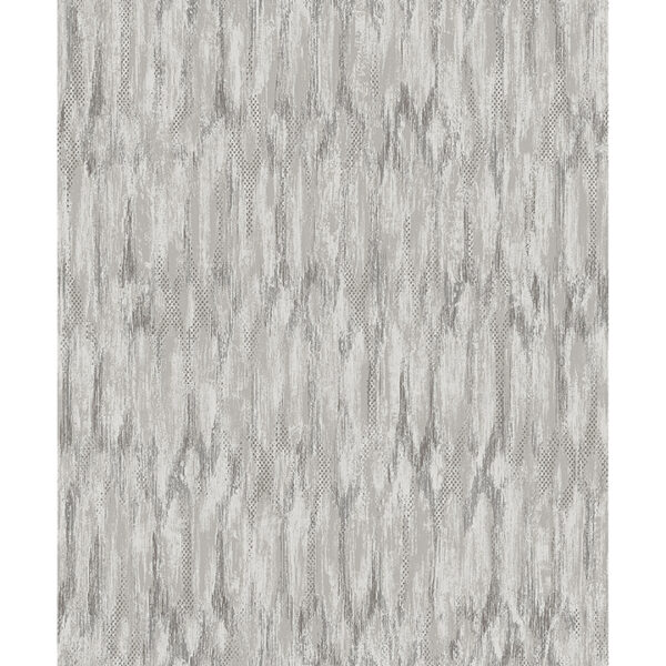 Kintana Silver Abstract Trellis Wallpaper