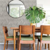 Kintana Silver Abstract Trellis Wallpaper - Image 4