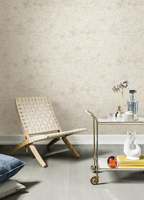 Zilarra Pearl Abstract Snakeskin Wallpaper - Image 2