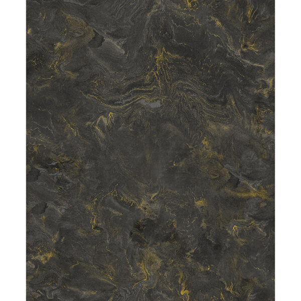 Meness Black Metallic Marbling Wallpaper