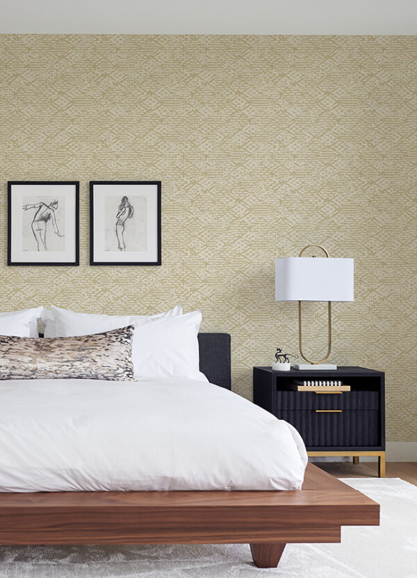 0068533 helene gold glitter geometric wallpaper