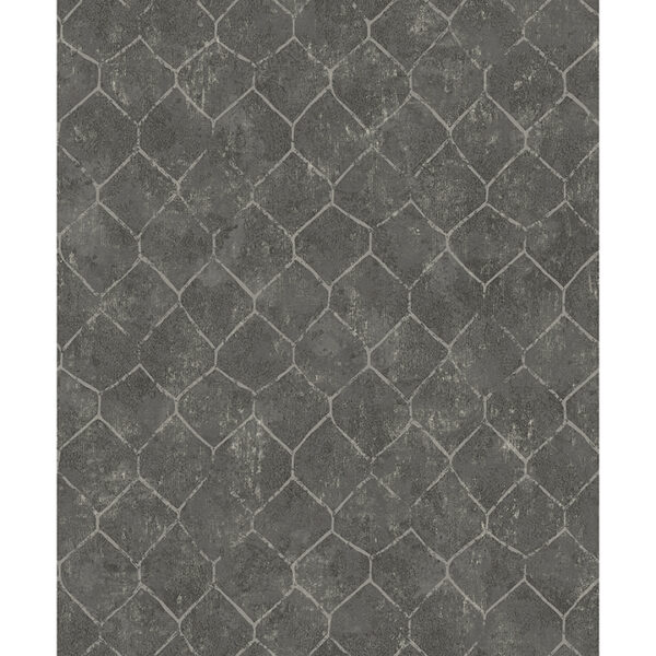 0068658 rauta pewter hexagon tile wallpaper